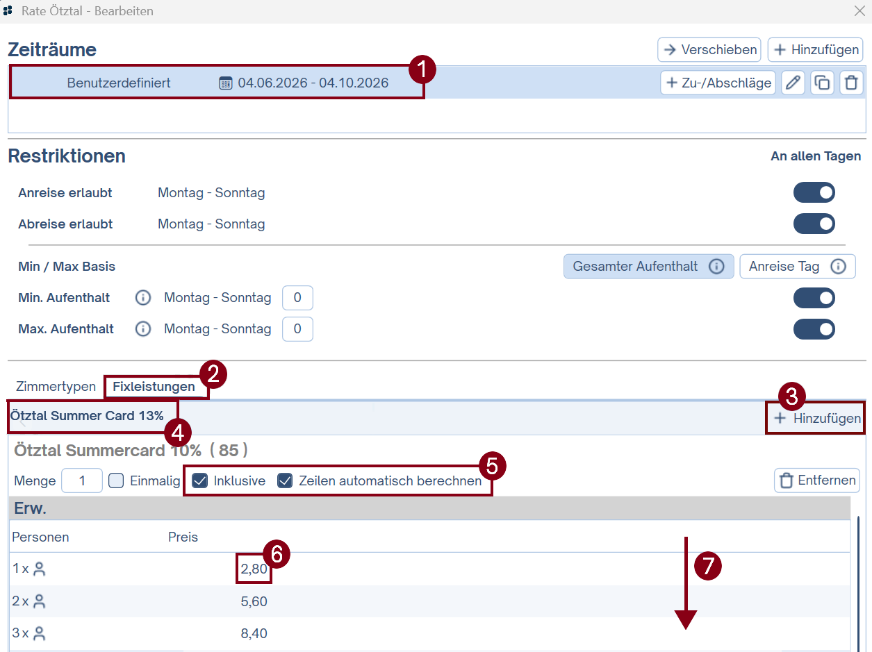 Ötztal Summer Card 13% - Fixleistung