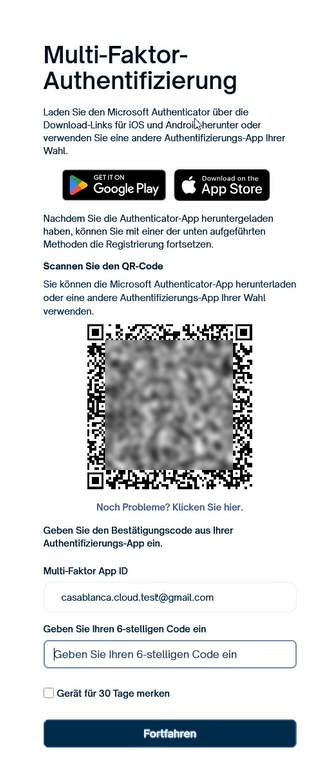 QR-Code zur Aktivierung