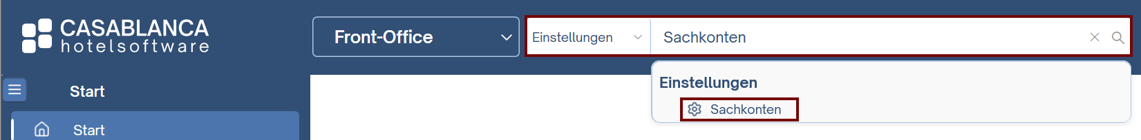 Preis / Artikelverwaltung -> Sachkonten