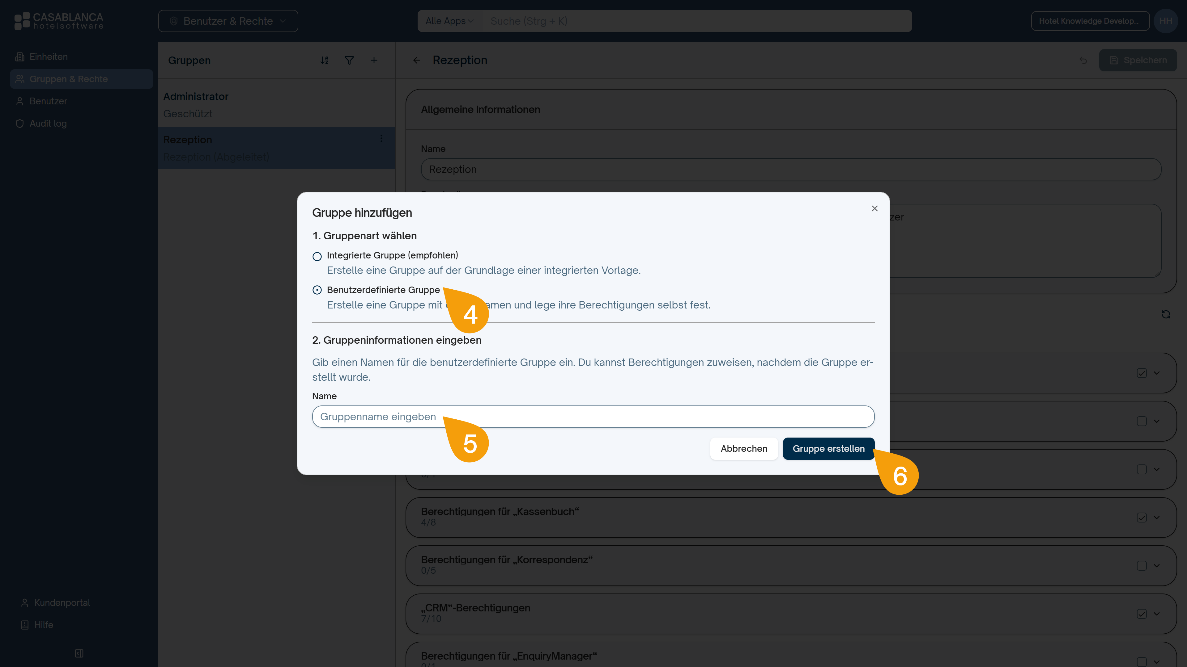 Benutzerdefinierte Gruppe hinzufügen