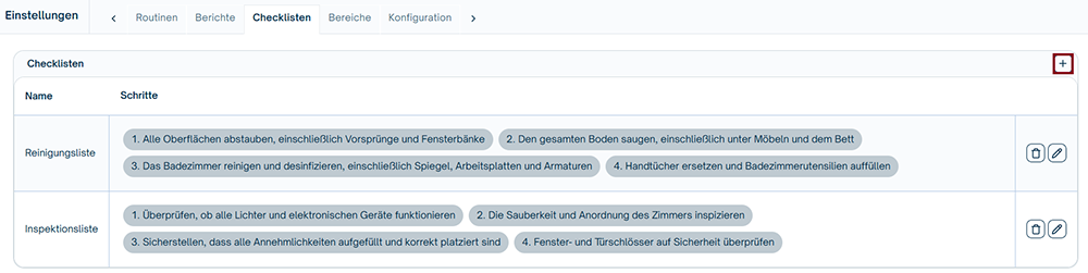 Neue Checklisten anlegen