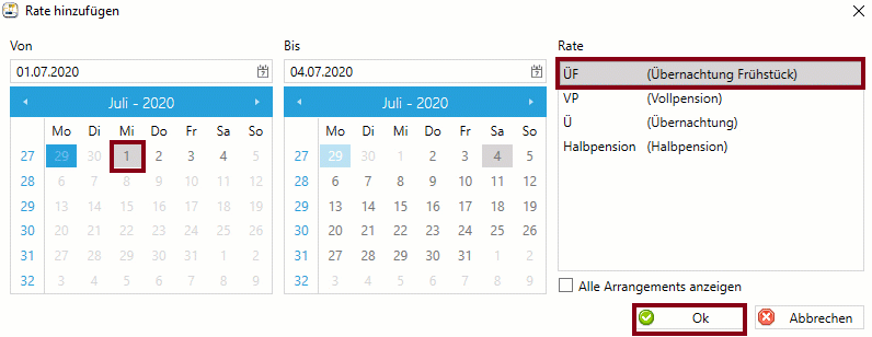 Raten-Wechsel einfügen