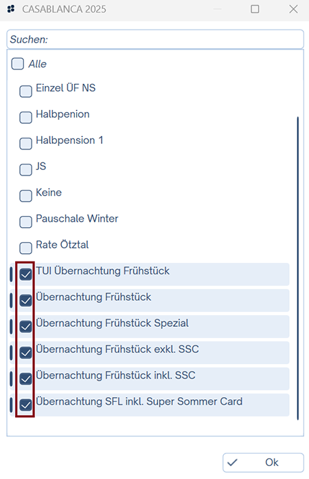 Raten auswählen