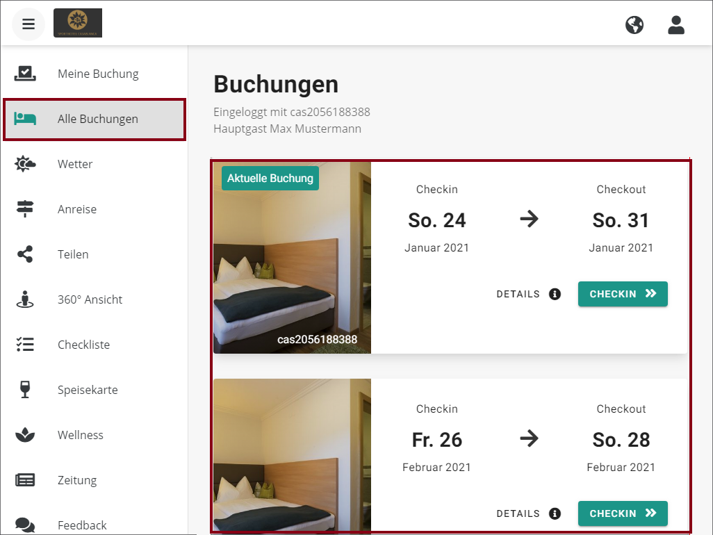 Alle Buchungen