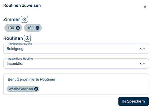 Zuweisung der Routinen