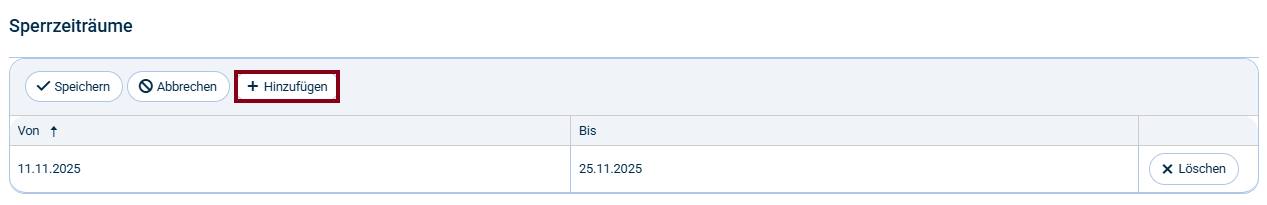 Anfragemanager Sperrzeitraum Platzhalter