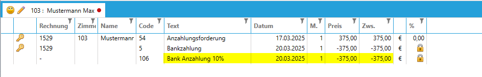 Anzahlung nach Rechnungslegung Anzahlung nach Rechnungslegung
