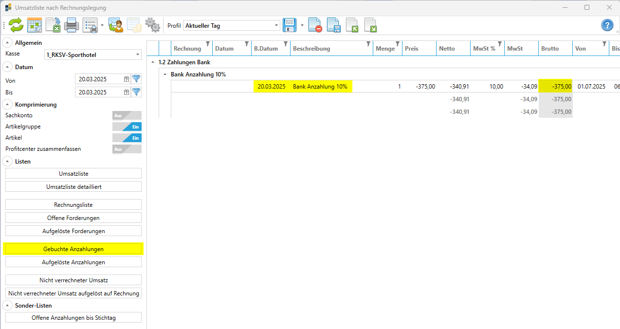 Anzahlung nach Rechnungslegung Anzahlung nach Rechnungslegung