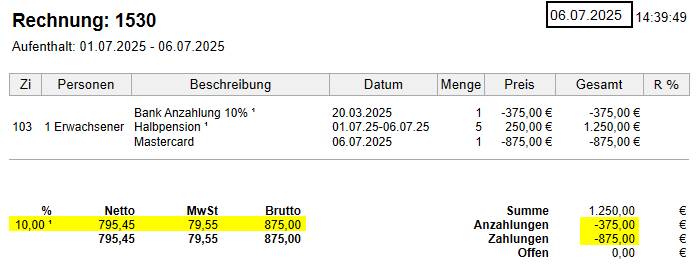 Anzahlung nach Rechnungslegung Anzahlung nach Rechnungslegung