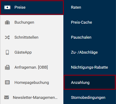 Zahlungs- und Stornomanagement