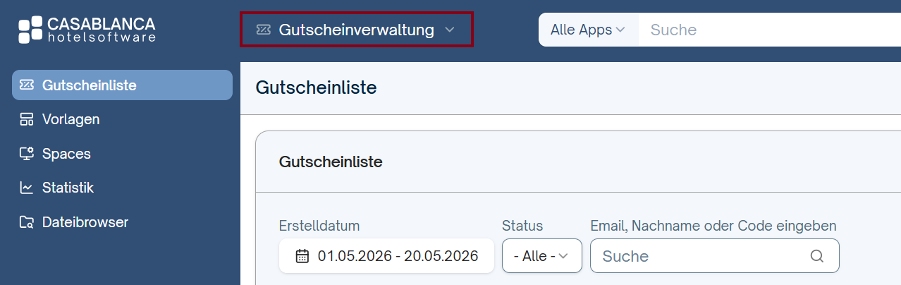 Gutscheinverwaltung