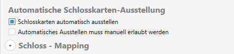 Schlosskarte schreiben