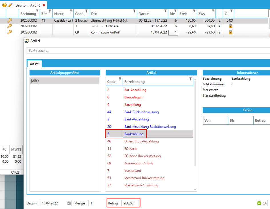 Rechnung ausgleichen Rechnung ausgleichen