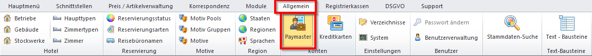 Allgemein -&gt; Paymaster