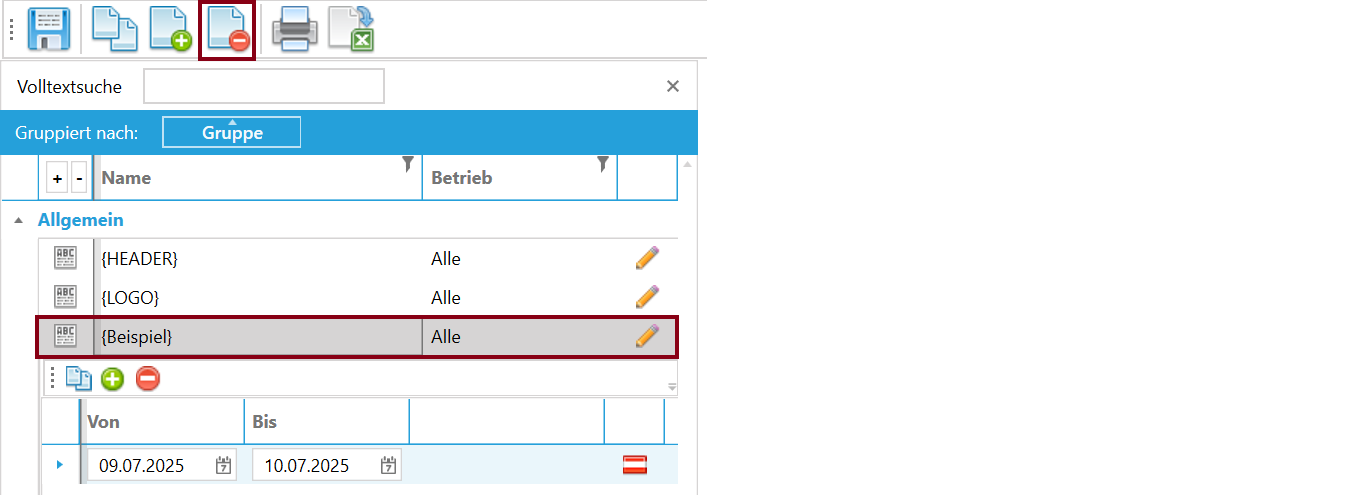 Korrespondenz-Textbausteine