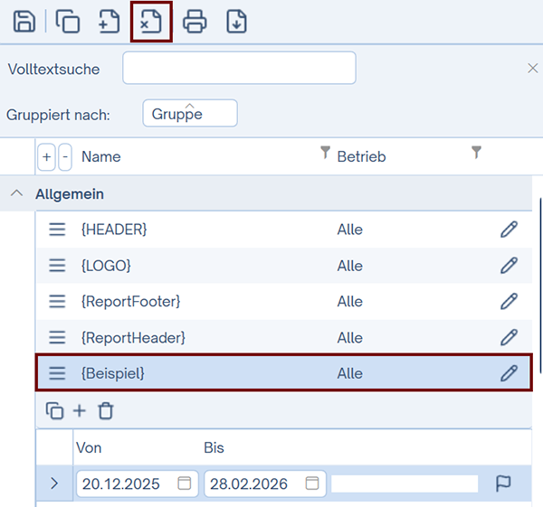 Korrespondenz-Textbausteine