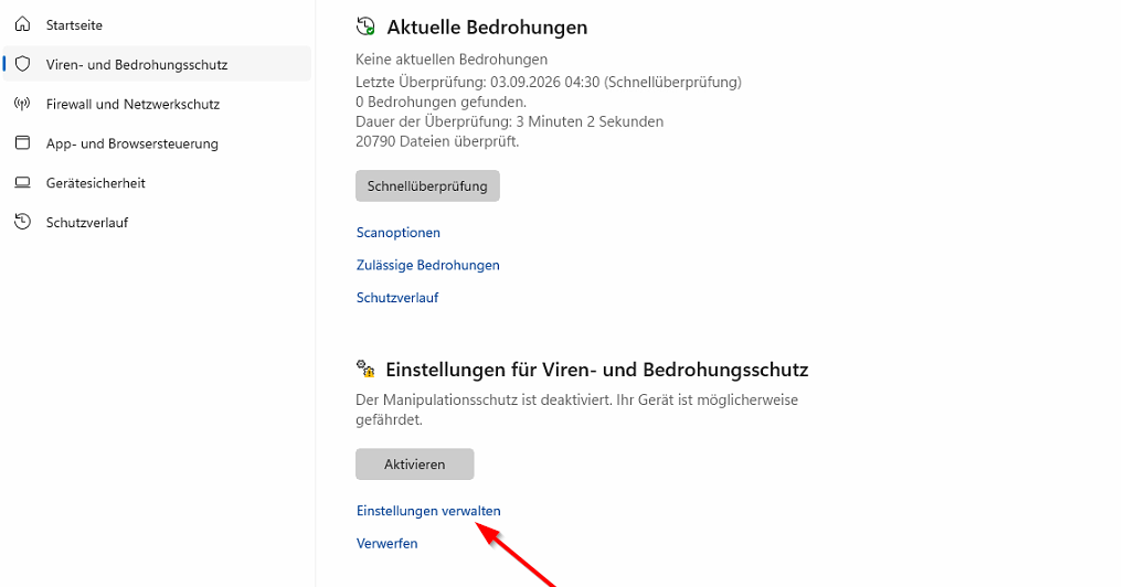 Störung CSLoader/Microsoft Defender