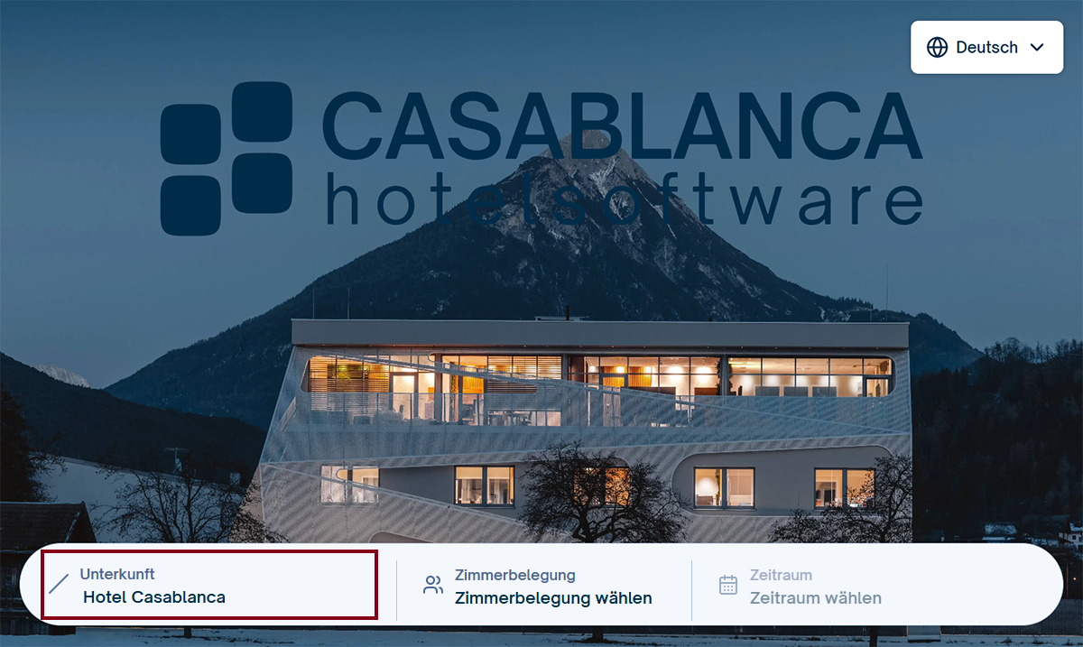 Unterkunft wählen IBE V2