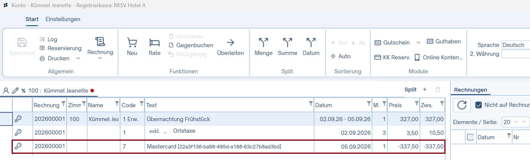 Schnittstellen Einstellungen