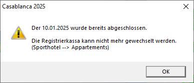 Zimmer kann nicht getauscht werden
