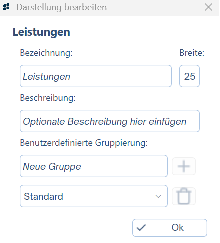 Darstellung ändern