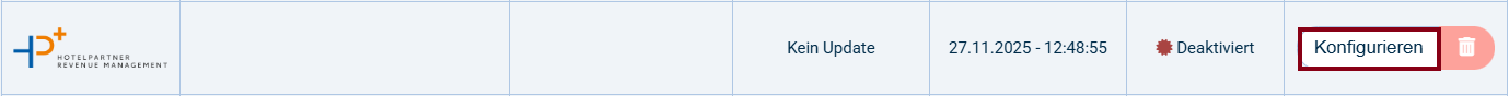 Konfiguration Schnittstelle HotelPartner