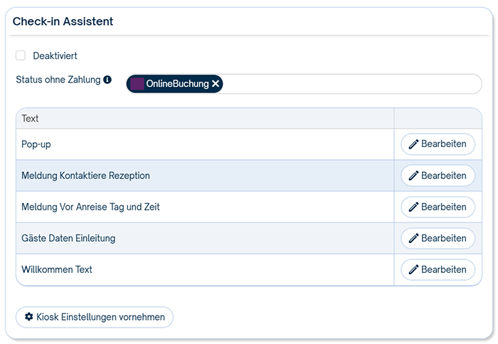 CASABLANCA Check-in Assistent