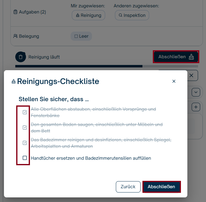 Checkliste