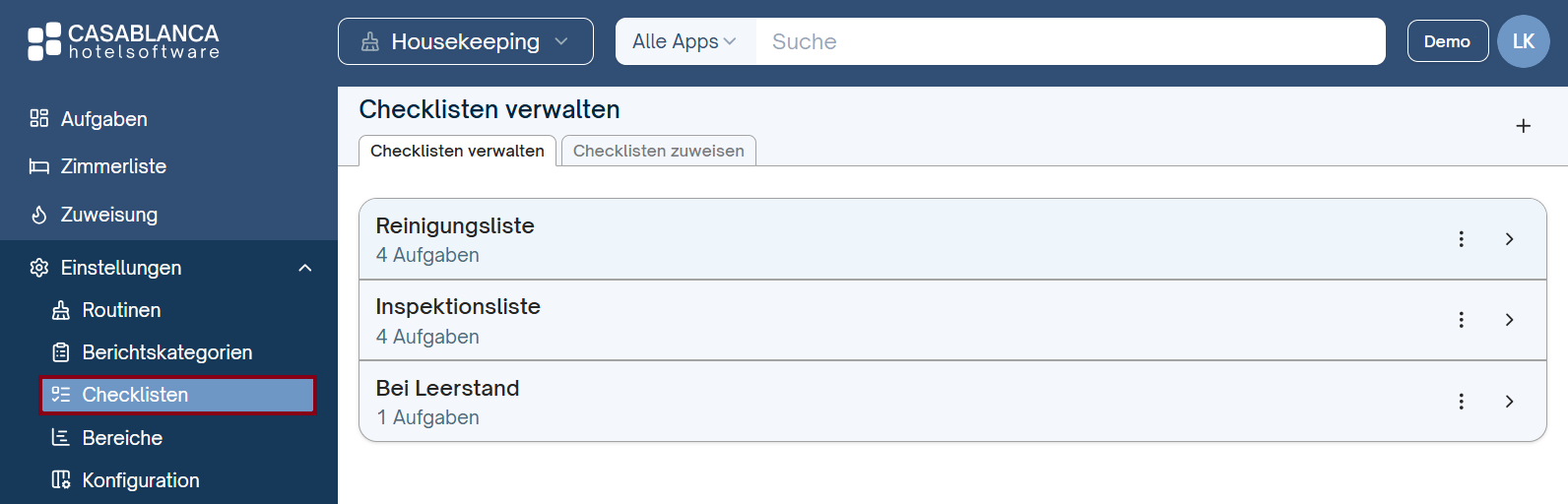 Zuweisung Problemkategorien