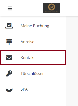 Gäste-App Menü