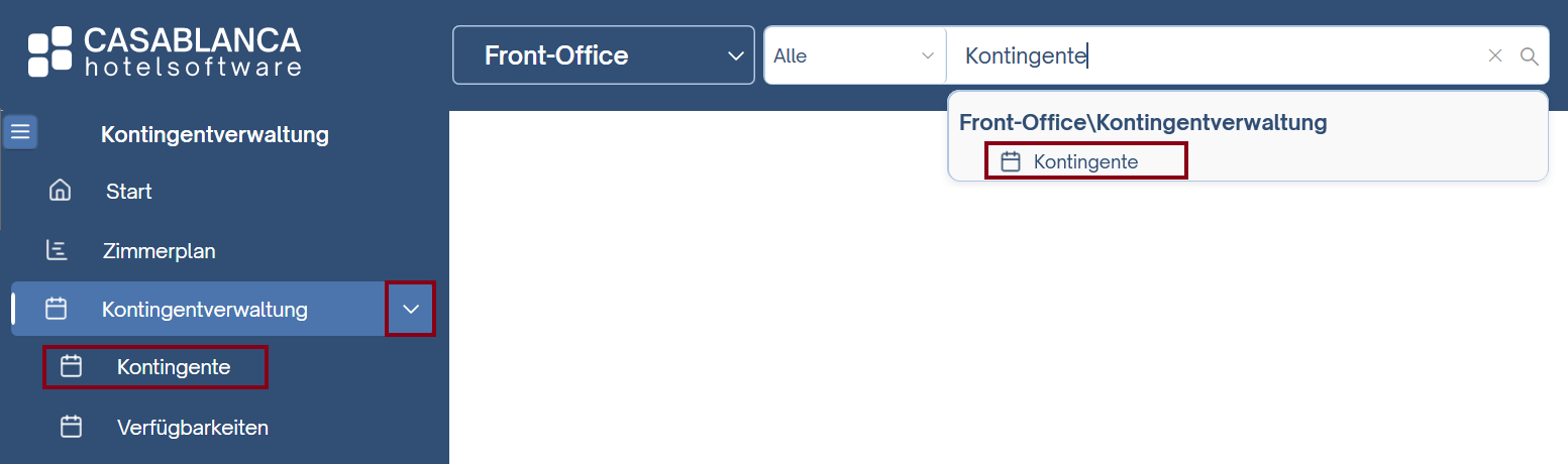 Kontingent Fenster