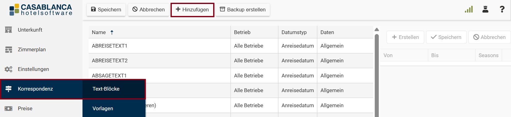 Neuen Text-Block hinzufügen