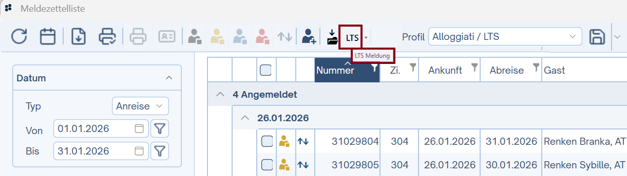 LTS Meldung
