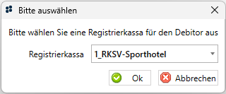 Zuteilung Registrierkasse