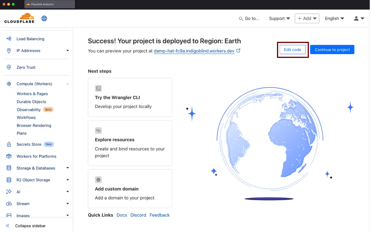 Edit Worker Cloudflare