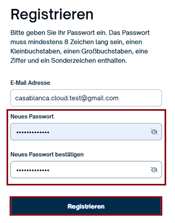 Benutzer Passwort