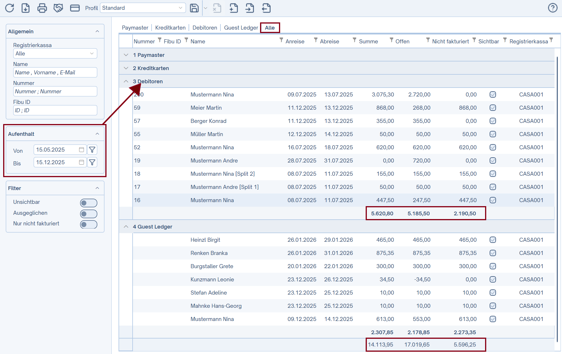 Beispiel Berechnung aller Konten Beispiel Berechnung aller Konten