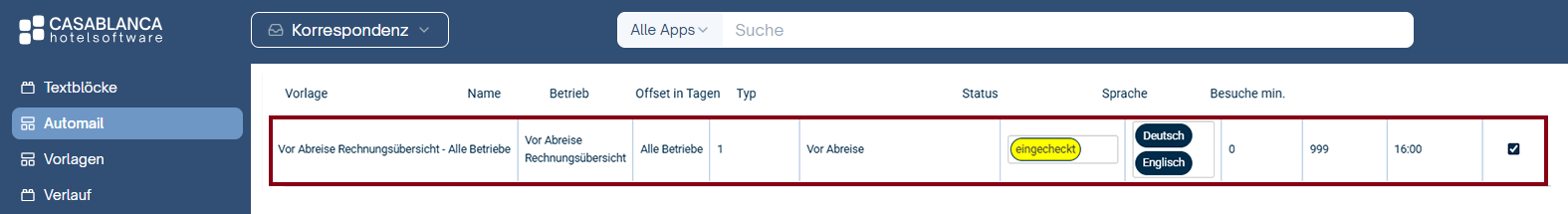 Beispiel Konfiguration