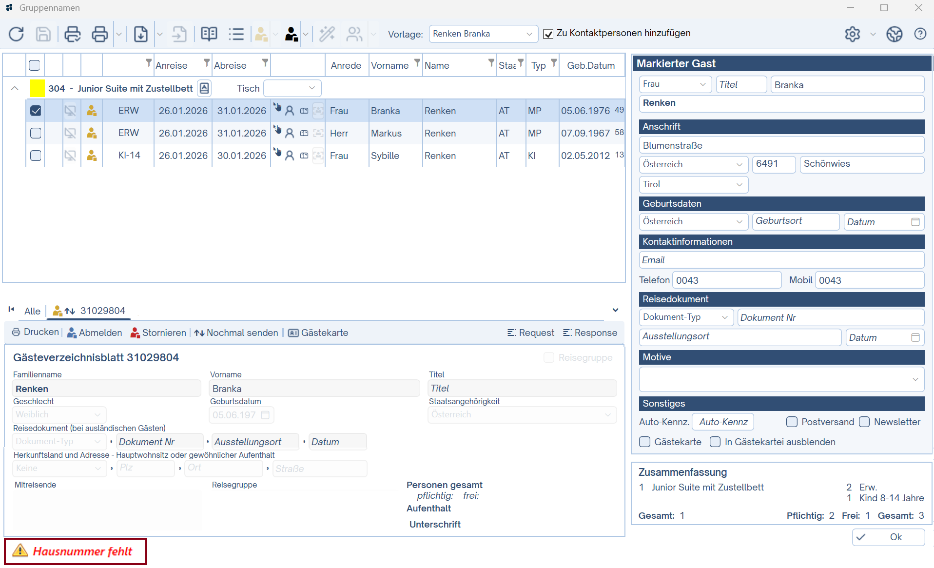 Daten fehlen - Meldewesen / Gruppennamen Daten fehlen - Meldewesen / Gruppennamen