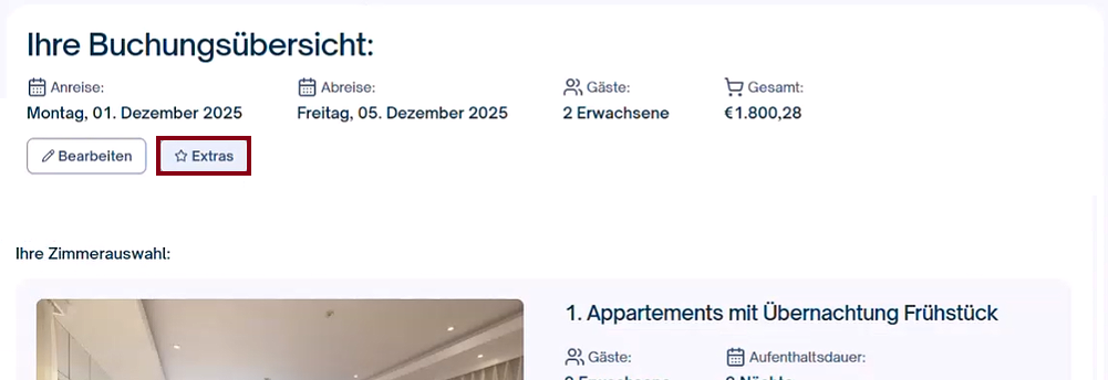 Artikel buchen Upselling