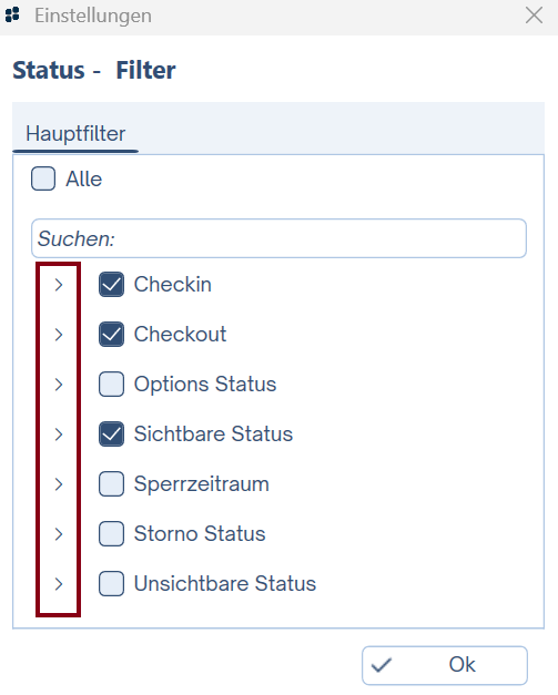 Status filtern