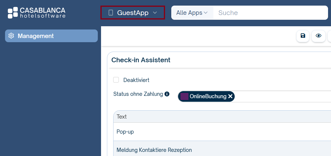CASABLANCA GästeApp