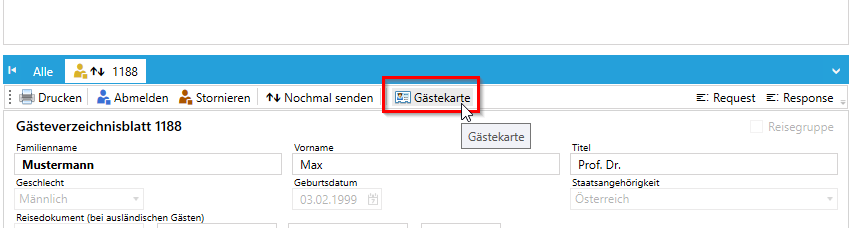 Gästekarte