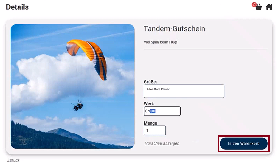 Gutschein-Beispiel