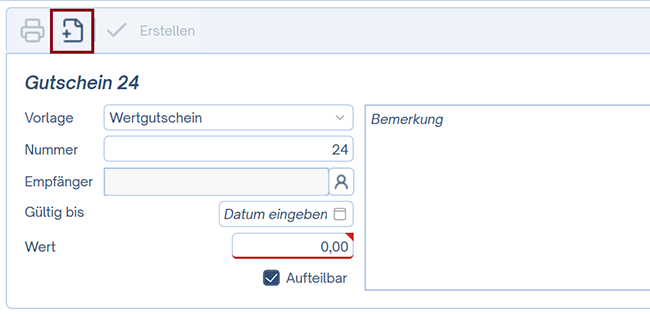 Gutschein erstellen Bild1