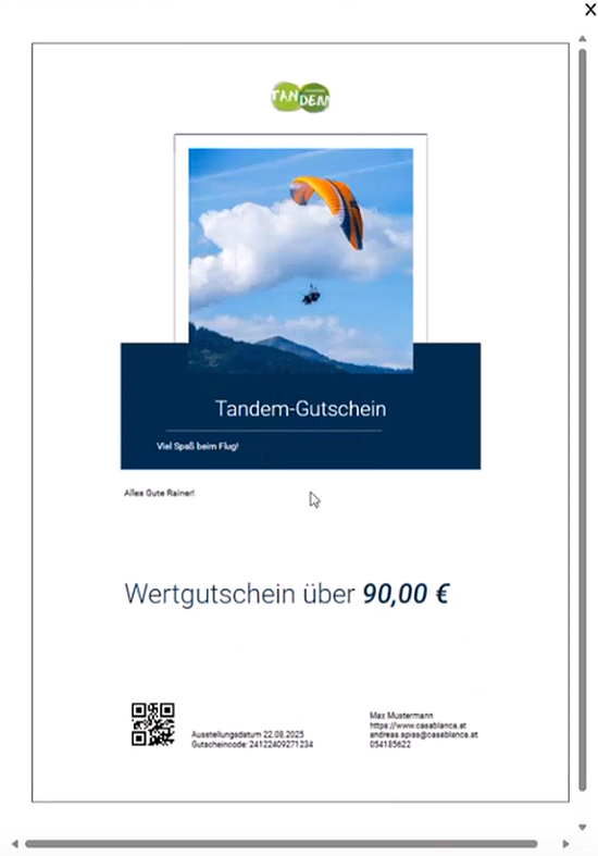 Gutschein-Beispiel