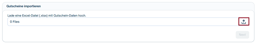 Gutschein-Import Gutscheinverwaltung