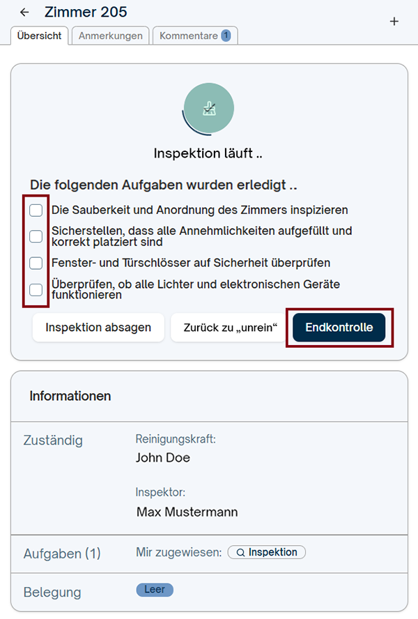 Checkliste