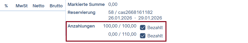 Gutschrift zum Terminal senden