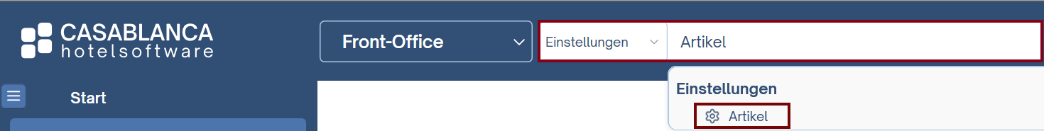 Preis / Artikelverwaltung -> Artikel